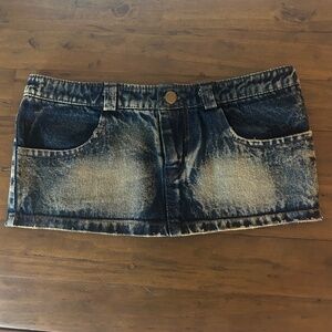 Ultra mini Jean skirt low rise